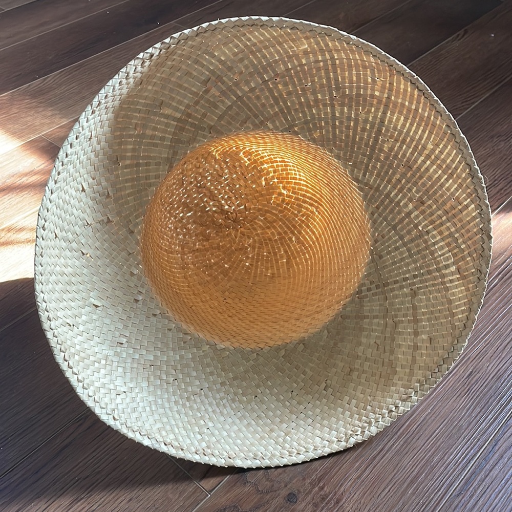 Neutral Straw Sun Hat - Women's Beach Hat - Picture 7 of 7